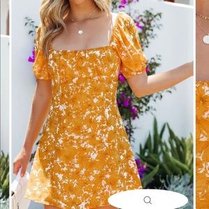 Puff sleeve mini dress